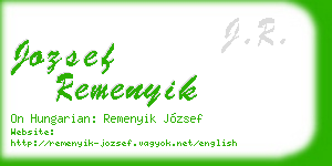 jozsef remenyik business card
